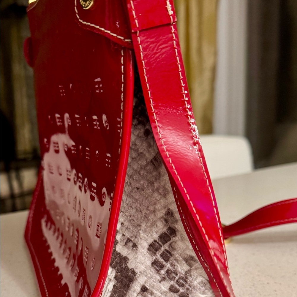 Arcadia Italian Red Patent Leather Women's Bag